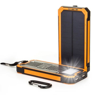 TD® 15000mAh Chargeur de Batterie Solaire Power Bank chargeur de Secours Portable Batterie Externe Etanche avec 8 LED Double USB